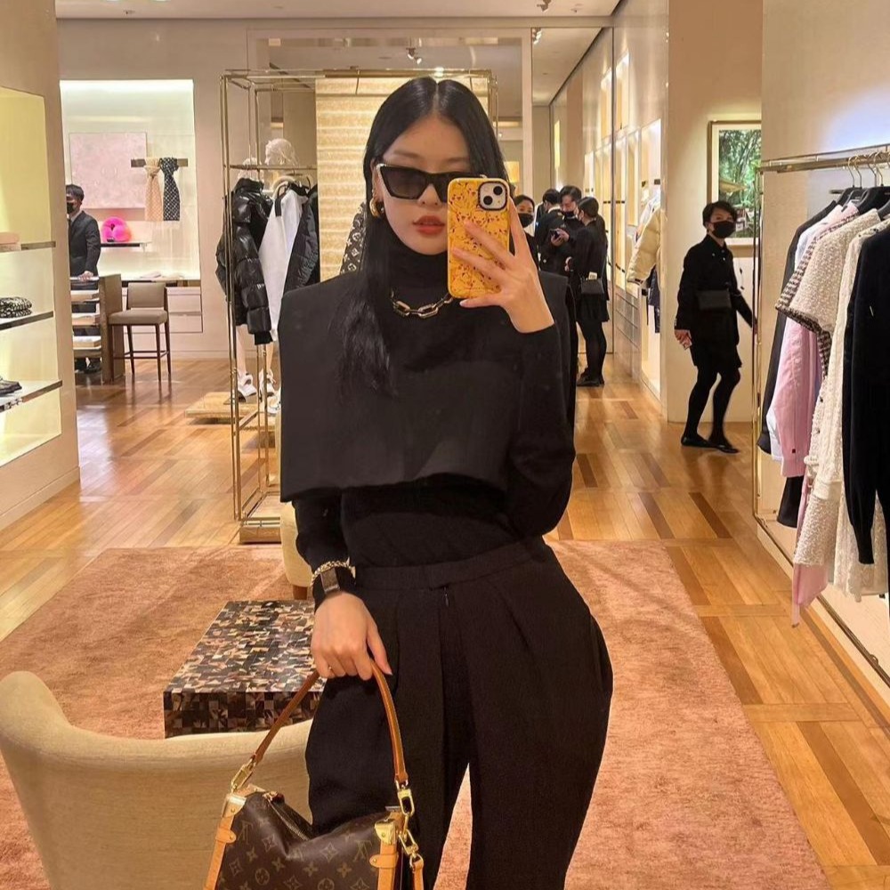 二手谷愛淩同款LV路易威登女包老花軟盒子SIDE TRUNK手提單肩包M46358-細節圖5