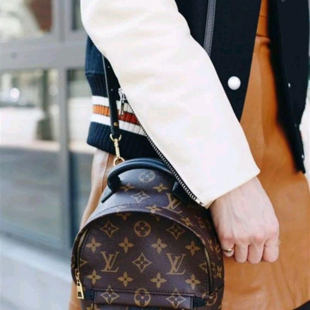 二手LV 女包 經典老花Mini迷你雙肩背包 情侶同款小書包 M44873-細節圖4