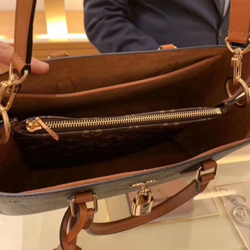 二手LV 路易威登女包老花單肩包手提包斜跨包花朵手提袋M43550爆款-細節圖2