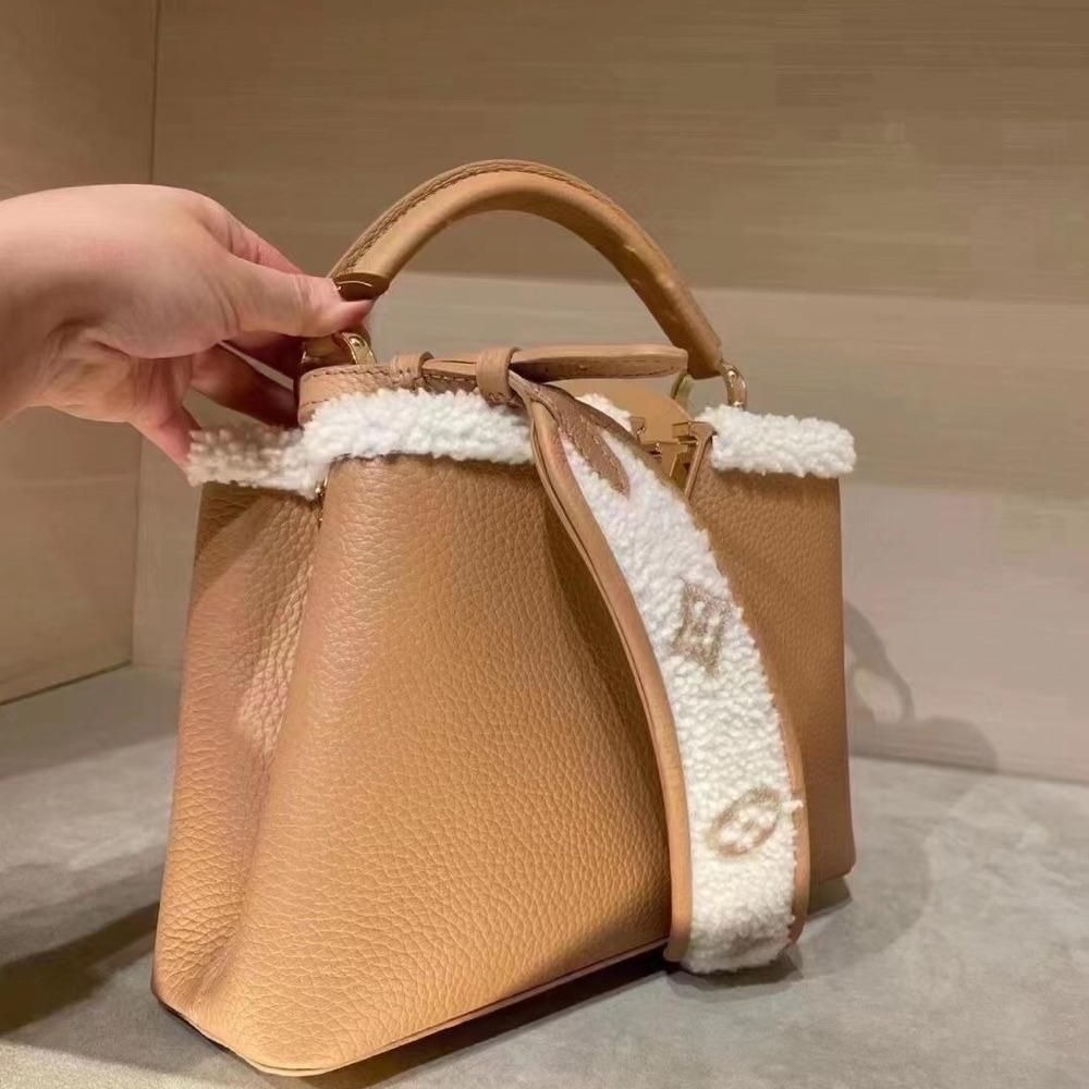 二手LV路易威登女包新款CAPUCINES BB 手袋帶肩帶手拎包斜挎包m59267-細節圖5