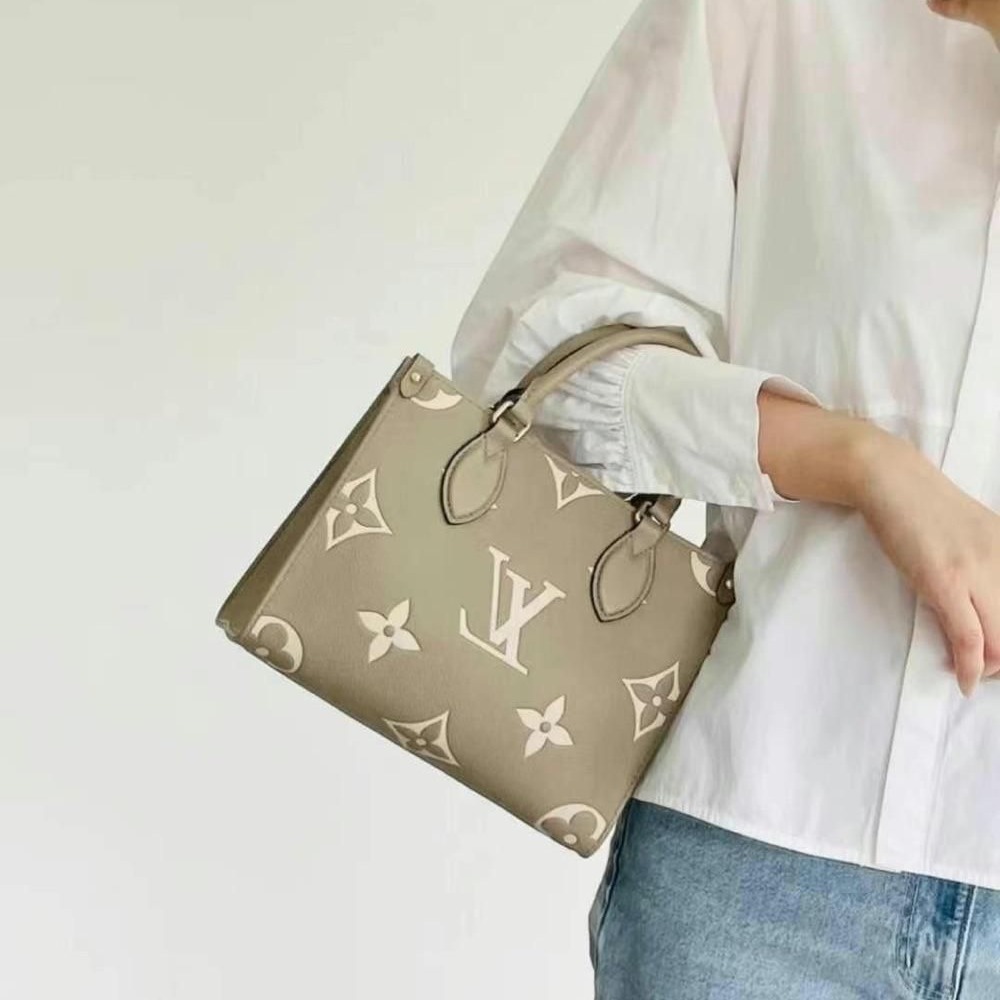 二手LV路易威登女包爆款 Onthego PM小號tote老花手提袋購物袋M45494-細節圖2