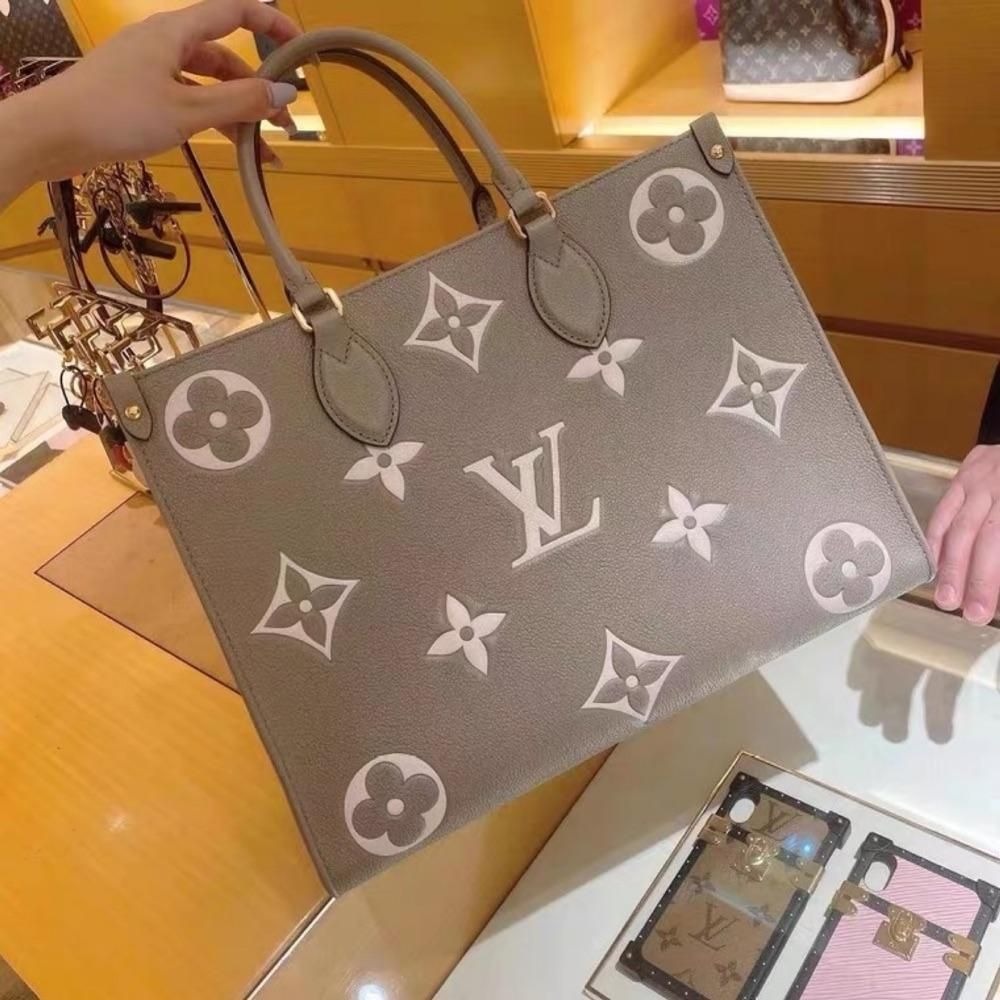 二手LV路易威登女包爆款 Onthego PM小號tote老花手提袋購物袋M45494-細節圖3