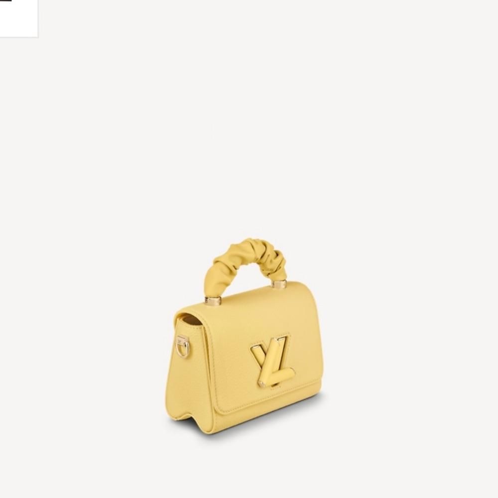 二手LV路易威登女包新款TWIST小牛皮抽褶手柄小號手袋多色M58571-細節圖3
