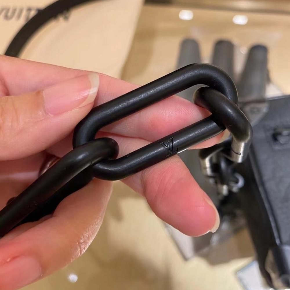二手LV路易威登女包新款MINI TRUNK黑色老花小箱包鏈條包手提包M44735-細節圖3