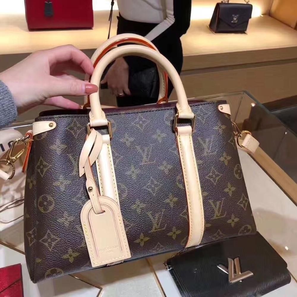 二手LV路易威登女包soufflot手提包爆款M44815小號M44816中號蒙田-細節圖2