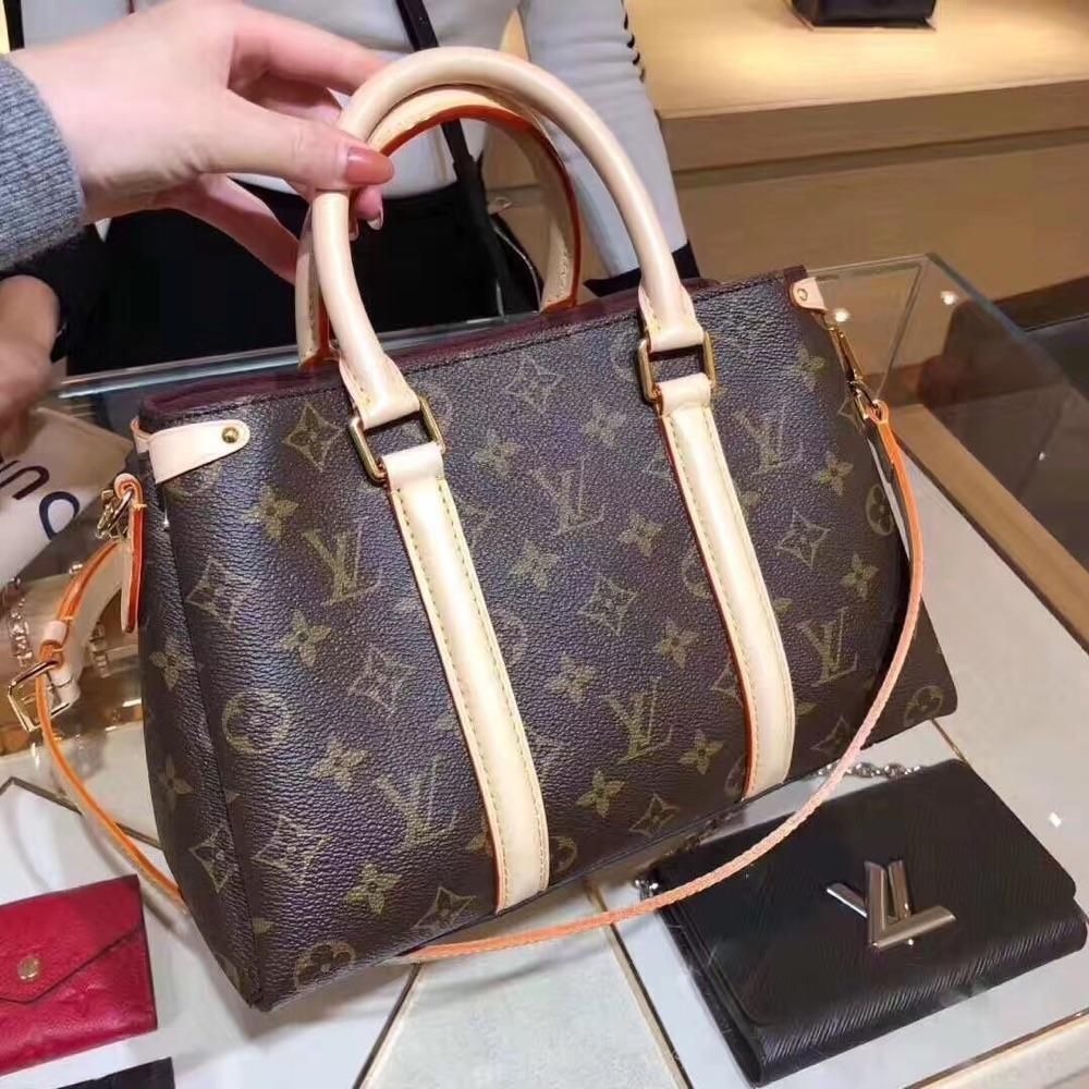 二手LV路易威登女包soufflot手提包爆款M44815小號M44816中號蒙田-細節圖3