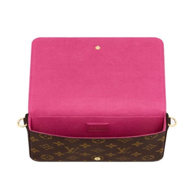 二手LV 聖誕款女包老花吉祥物小熊三合一鏈條單肩腋下包M80859-細節圖3