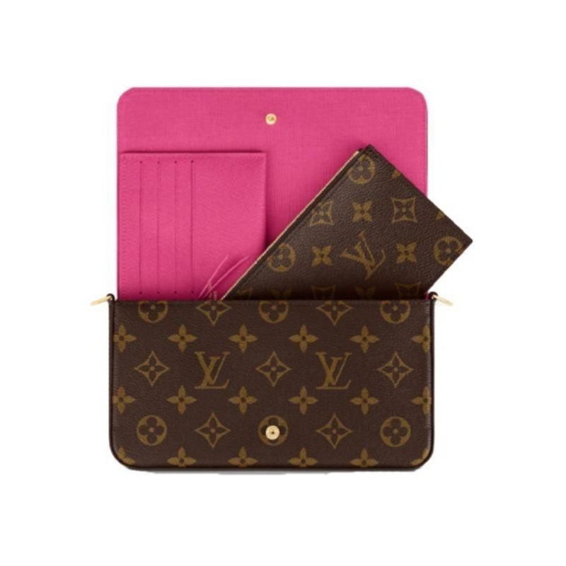 二手LV 聖誕款女包老花吉祥物小熊三合一鏈條單肩腋下包M80859-細節圖5