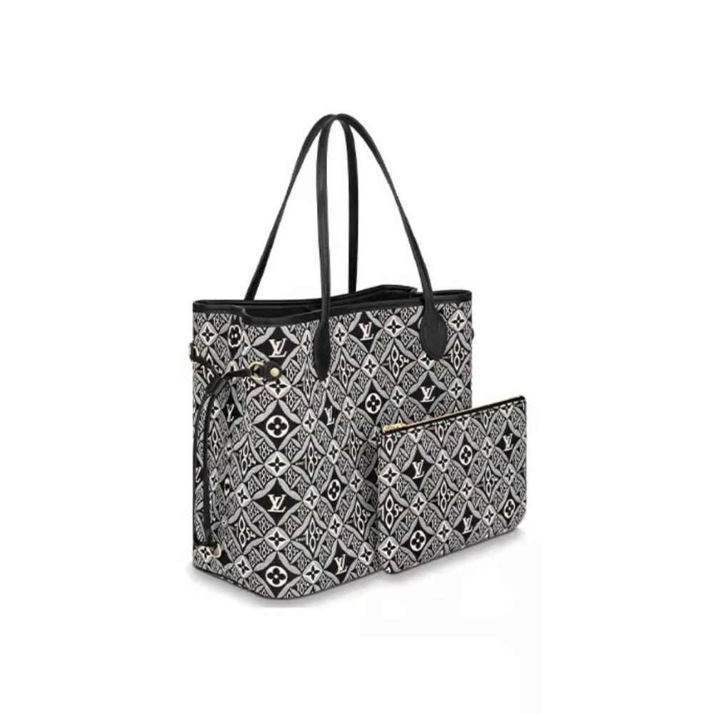 二手LV 托特子母包 1854老花印花 手提單肩包 女款 M57230-細節圖2