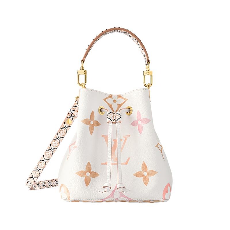 二手Louis Vuitton/路易威登 Nano Noé女士迷你奶油米色水桶包-細節圖3