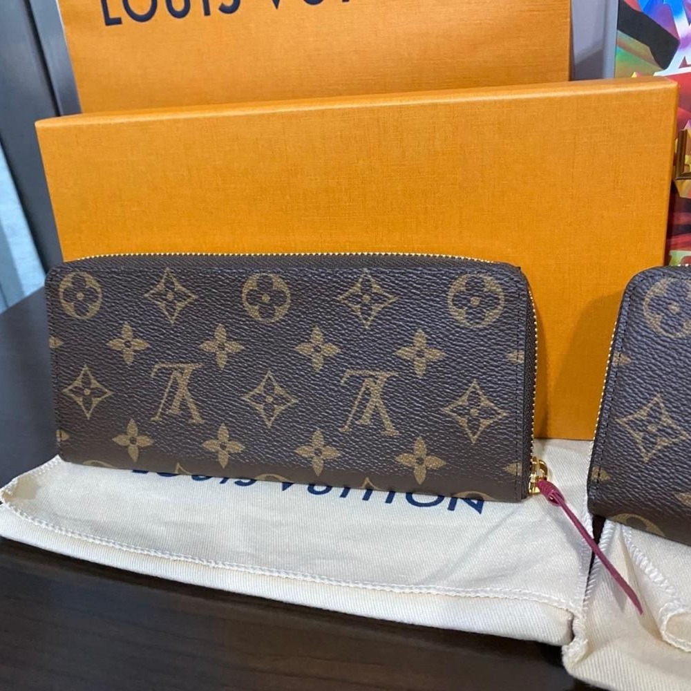 二手LV路易威登PORTEFEUILLE CLEMENCE女士長款錢包M60742-細節圖3