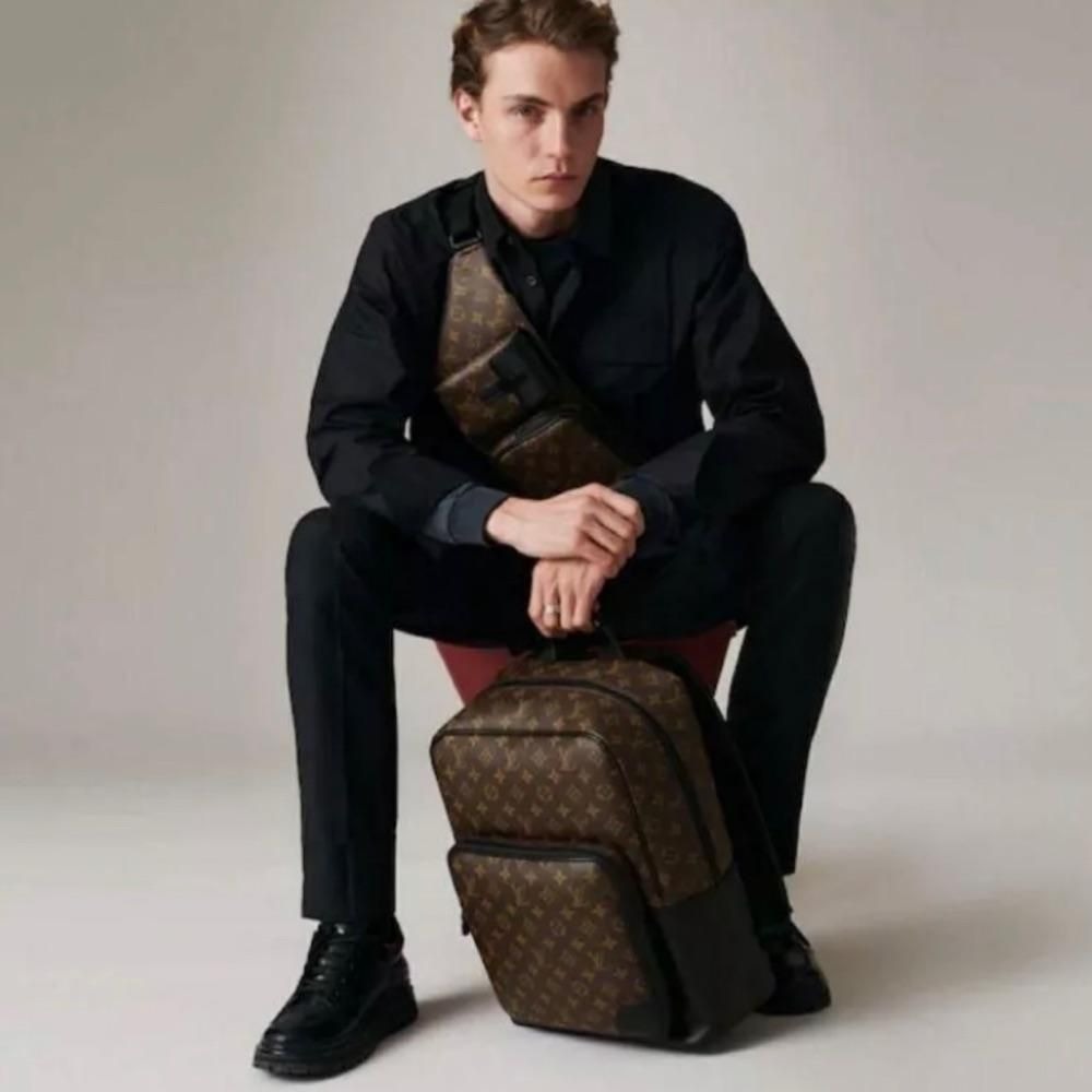 二手99新LV路易威登男包爆款新款DEAN老花旅行背包雙肩背包 M45335-細節圖5