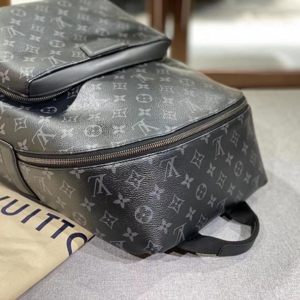 二手99全新LV路易威登男士discovery黑老花阿波羅雙肩包背包M43186-細節圖6