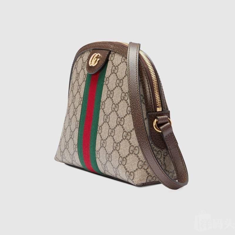 二手99新GUCCI古馳OPHIDIA 女士米色帆布金屬雙G貝殼包 蔡依林同款-細節圖7