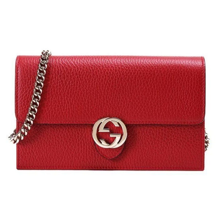 【二手99新】Gucci古馳女包 紅色單肩斜跨包 女款WOC-細節圖4