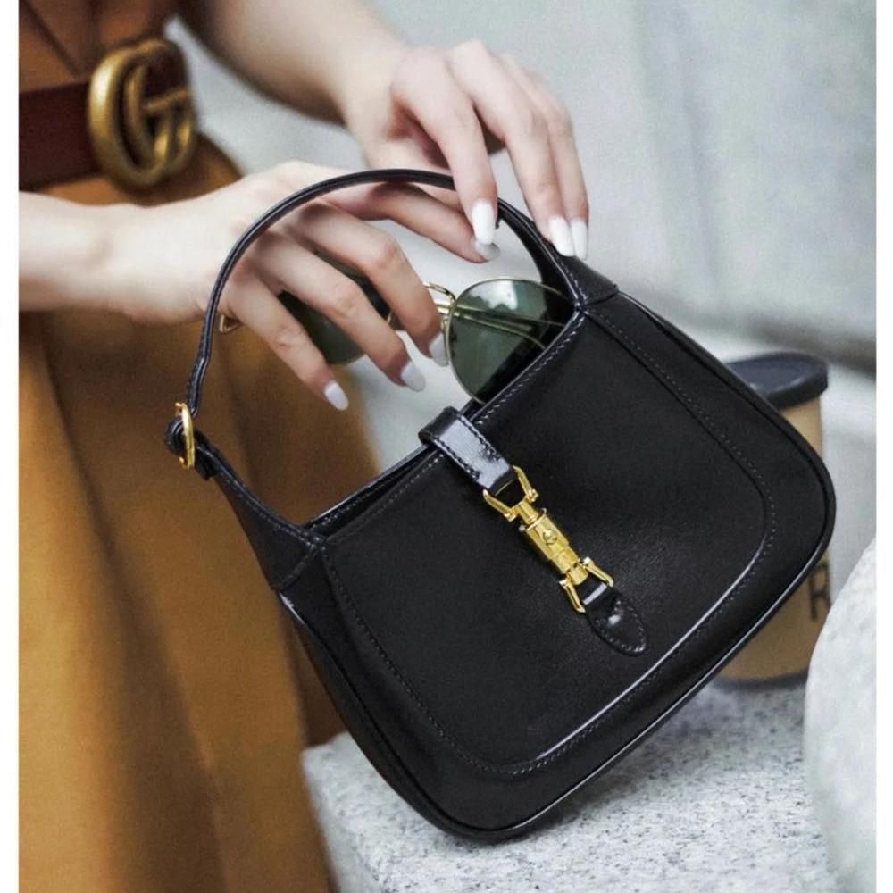 二手99新GUCCI 古馳經典新款1961迷你Jackie單肩包斜挎包腋下包-細節圖2