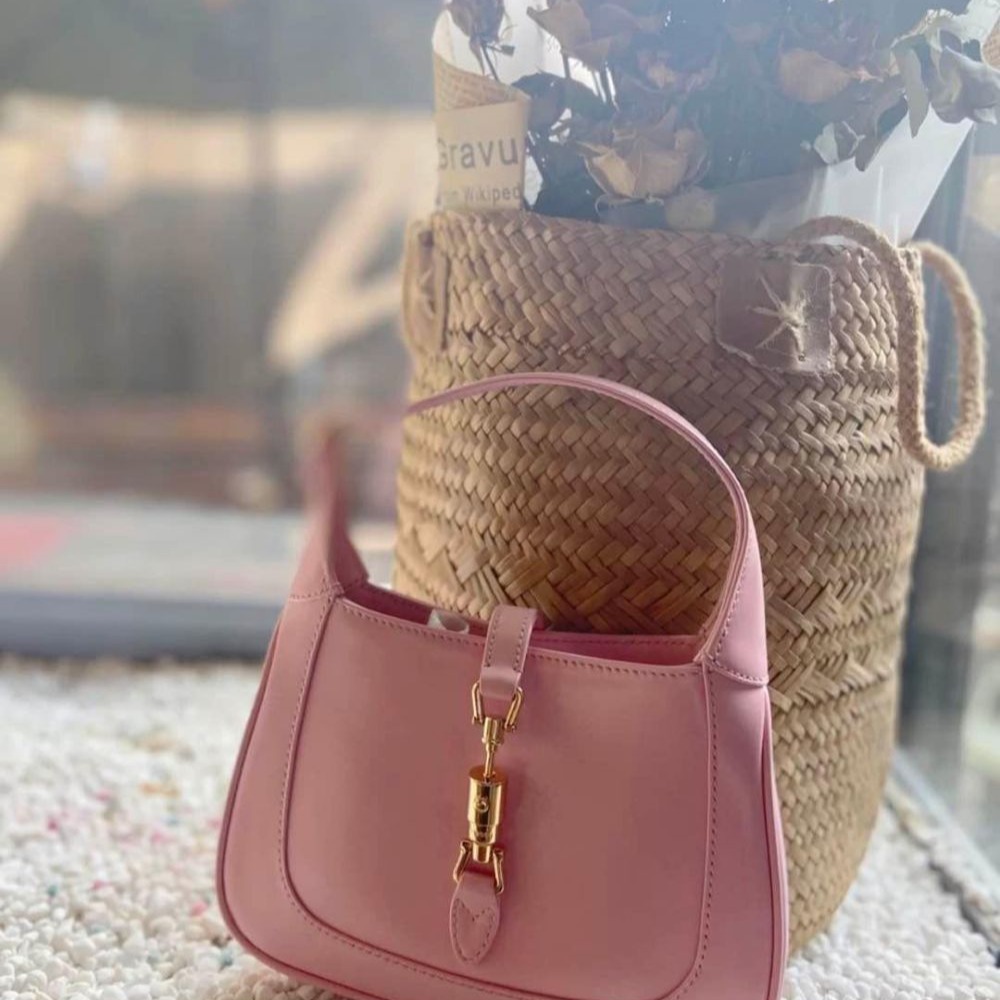 二手99新GUCCI 古馳經典新款1961迷你Jackie單肩包斜挎包腋下包-細節圖3