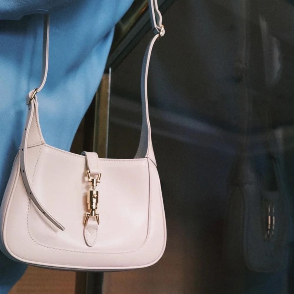 二手99新GUCCI 古馳經典新款1961迷你Jackie單肩包斜挎包腋下包-細節圖4