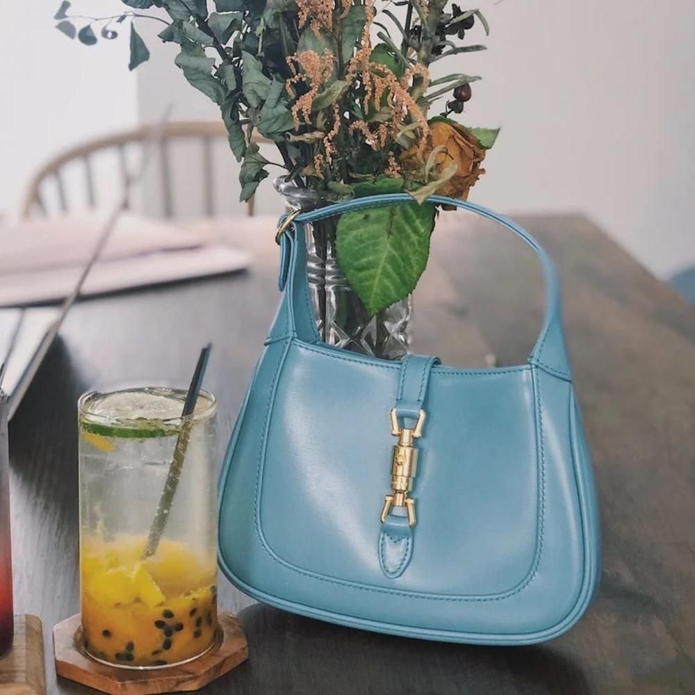 二手99新GUCCI 古馳經典新款1961迷你Jackie單肩包斜挎包腋下包-細節圖6