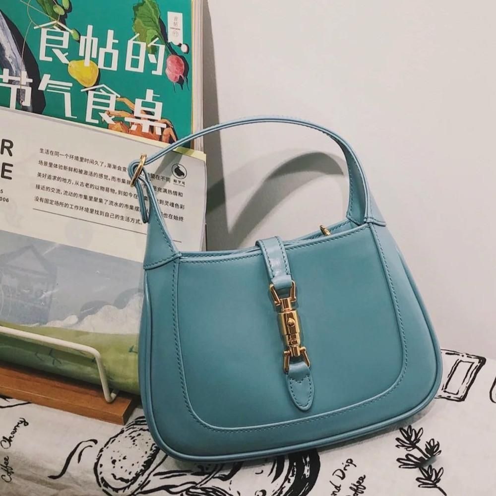 二手99新GUCCI 古馳經典新款1961迷你Jackie單肩包斜挎包腋下包-細節圖7