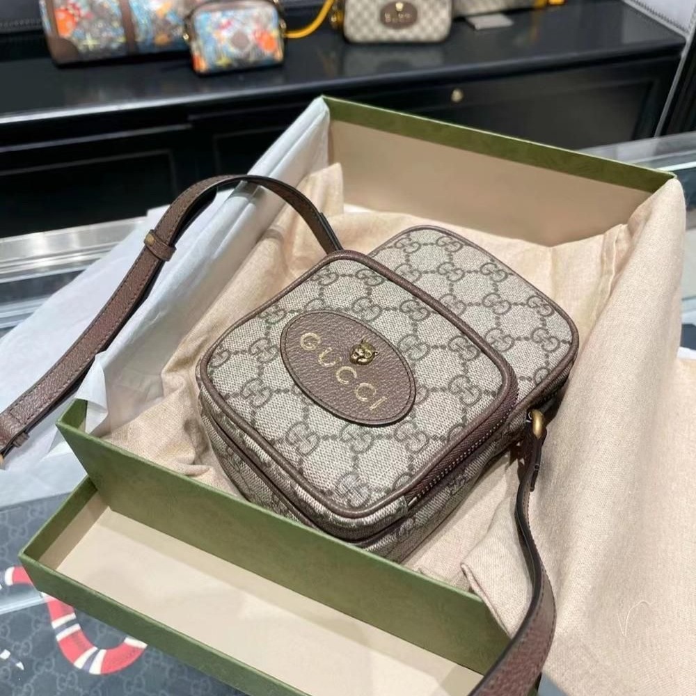 二手99新Gucci mini老花虎頭相機包 新款爆款性價比高-細節圖2