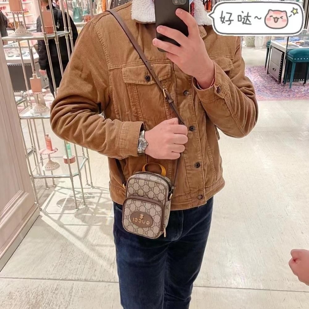 二手99新Gucci mini老花虎頭相機包 新款爆款性價比高-細節圖5