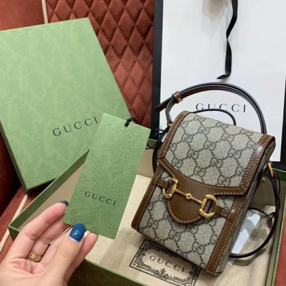二手99新Gucci老花1955 手機包 性價比超級高這款-細節圖2