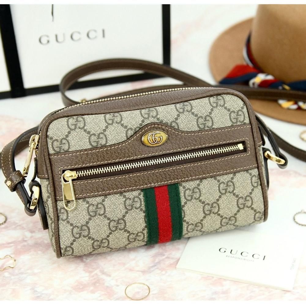 二手99新GUCCI/古馳 GG Ophidia 迷你包單肩包斜挎包-細節圖2