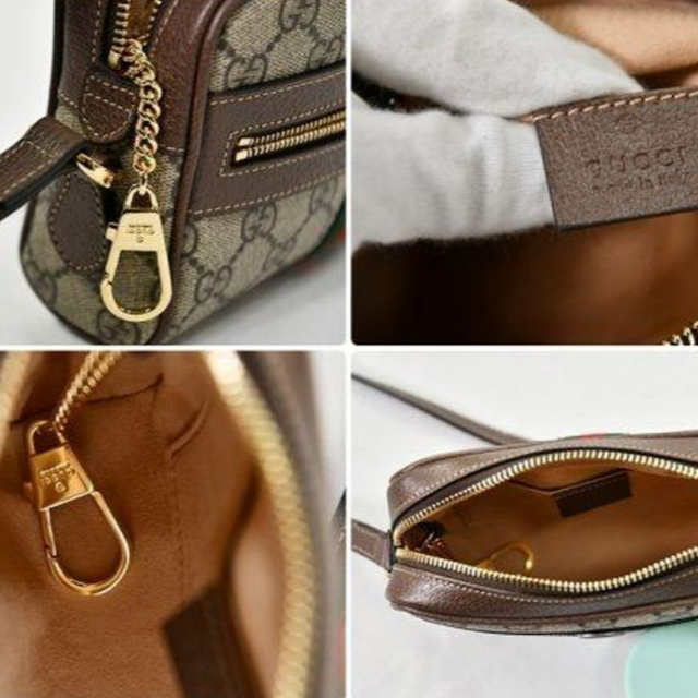 二手99新GUCCI/古馳 GG Ophidia 迷你包單肩包斜挎包-細節圖5