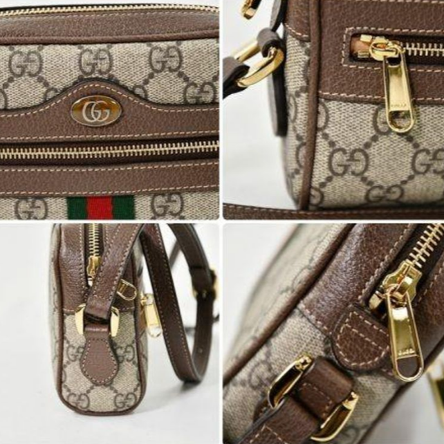 二手99新GUCCI/古馳 GG Ophidia 迷你包單肩包斜挎包-細節圖6