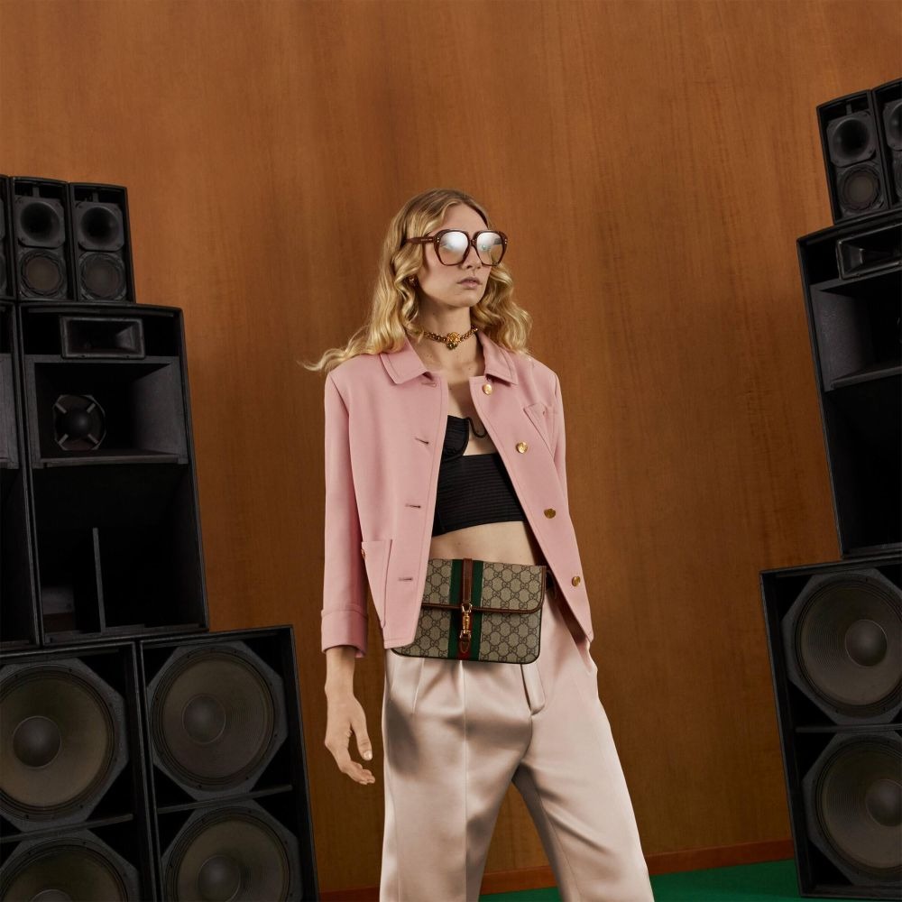 二手99新Gucci古馳女包Jackie 1961系列腰包手拿包斜挎胸包699930-細節圖5