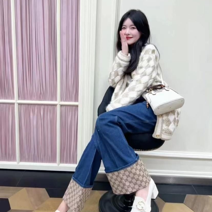 二手99新GUCCI古馳23新款Diana系列女士mini黑色皮革竹節手柄單肩手提包-細節圖2