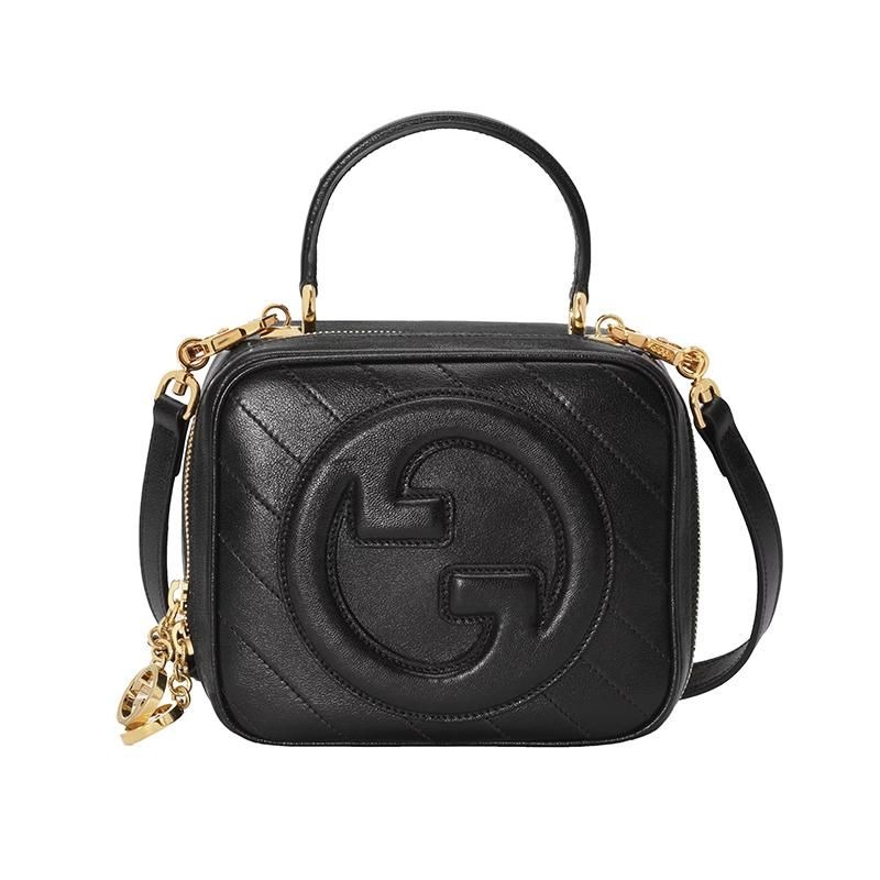 二手99新GUCCI/古馳23新款新款Blondie女士黑色皮革手提包單肩斜挎包多款-細節圖5
