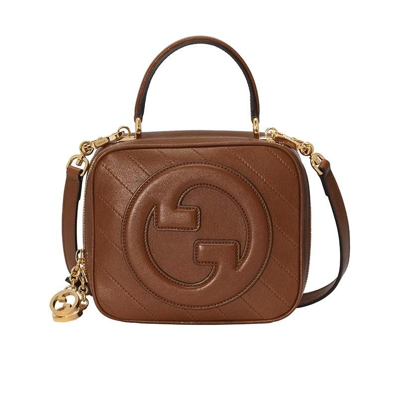 二手99新GUCCI/古馳23新款新款Blondie女士黑色皮革手提包單肩斜挎包多款-細節圖6