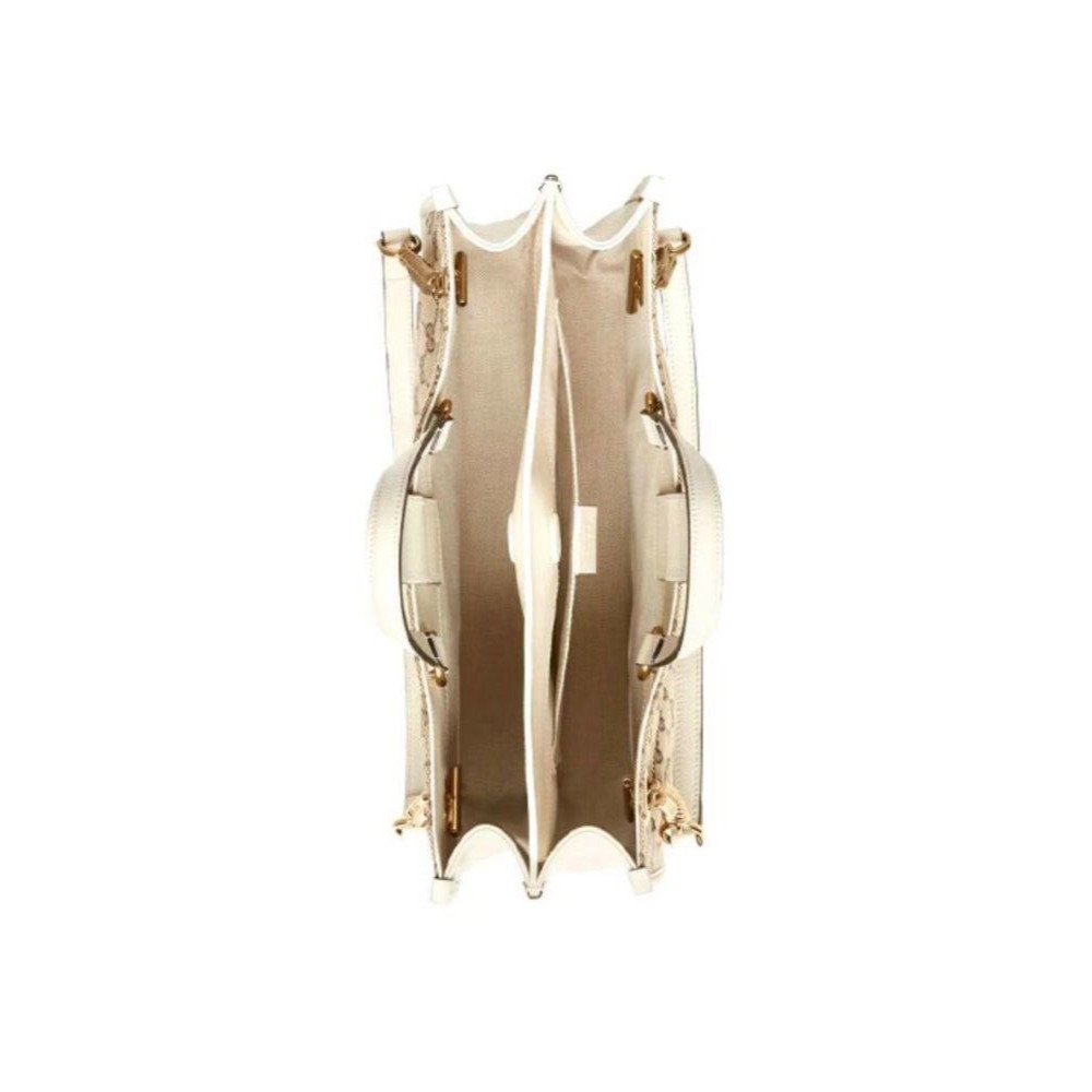 二手99新Gucci古馳女包白色馬銜扣1955系列手提托特包購物袋單肩包623694-細節圖5