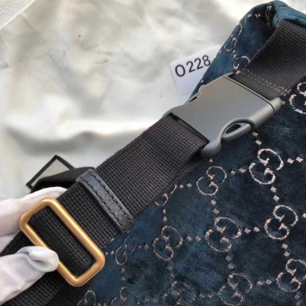 【二手99新】Gucci古馳絲絨腰包O228-細節圖8