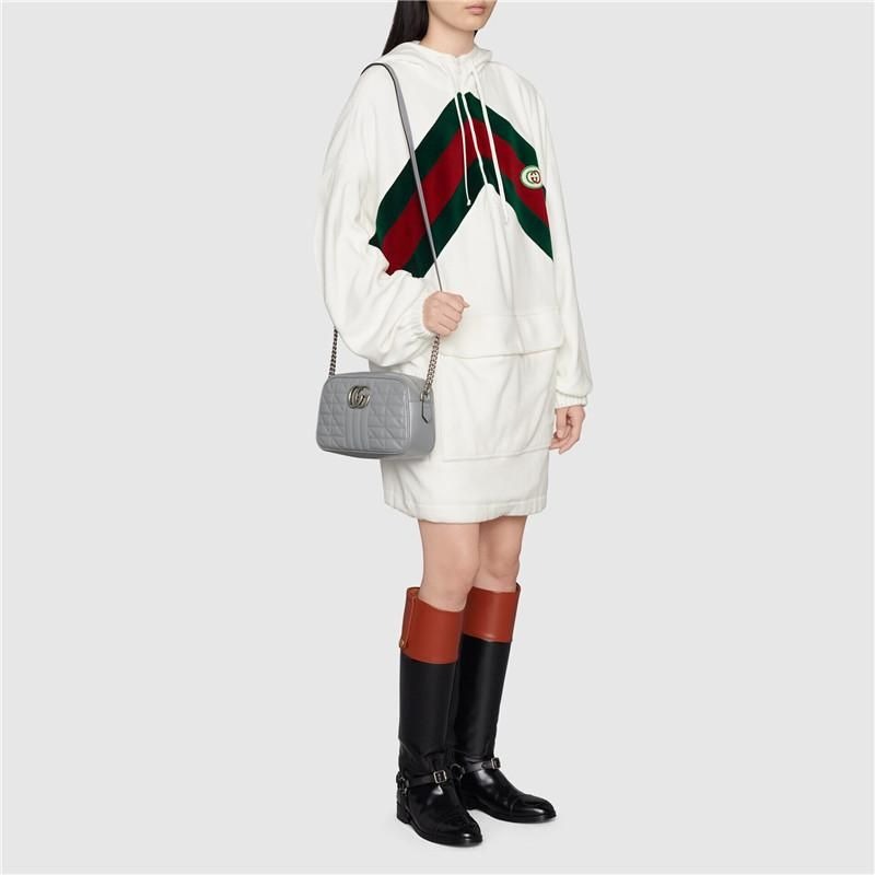 二手99新GUCCI/古馳 GG Marmont系列小號肩背包-細節圖3