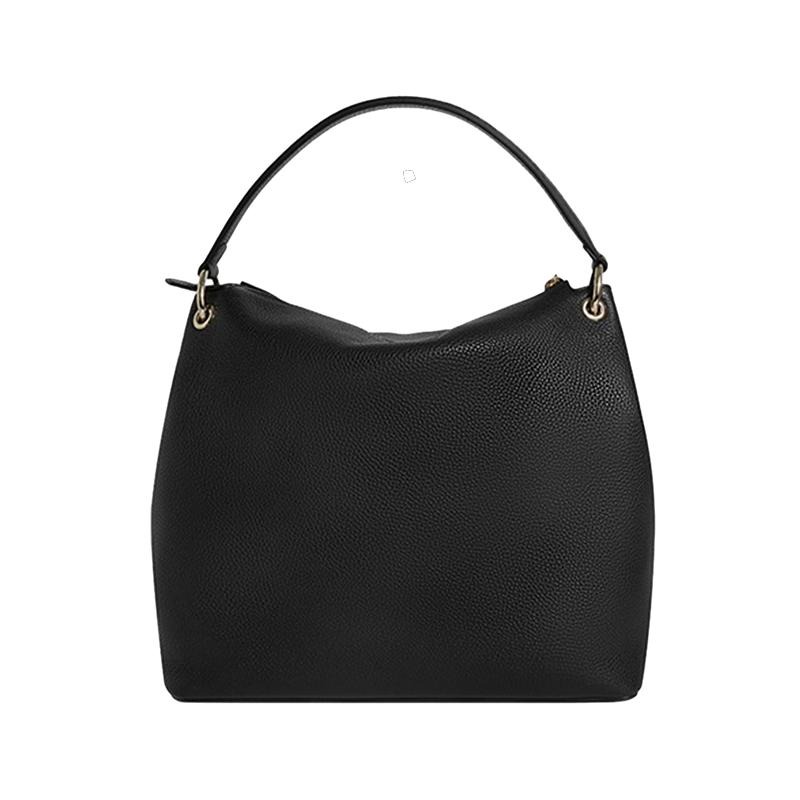 二手99新GUCCI/古馳 SOHO女士黑色雙G壓紋皮革配可拆卸肩帶單肩包-細節圖2