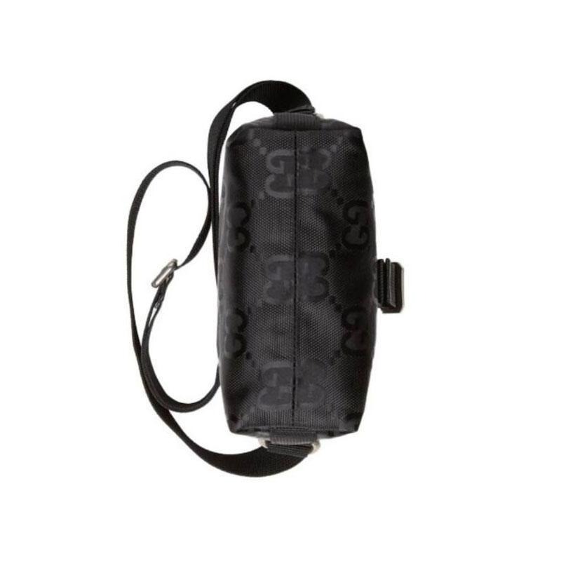 【二手99新】GUCCI古馳 黑色老花Logo 郵差包 單肩斜挎包 643858-細節圖2