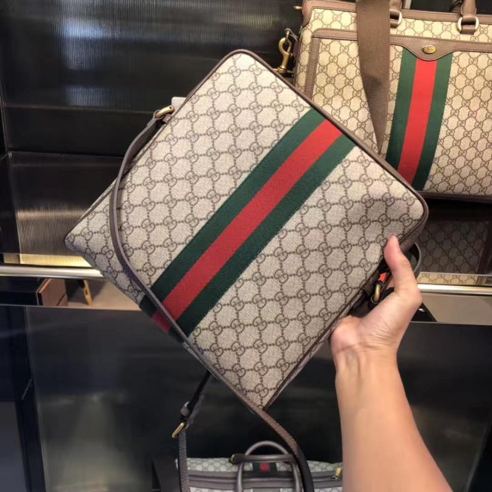 二手99新Gucci古馳男包Ophidia小號/中號GG郵差包休閑單肩斜挎包包547926-細節圖2