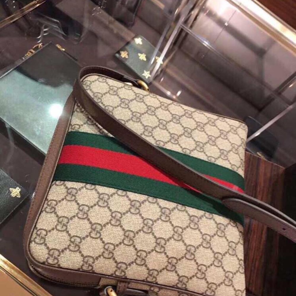 二手99新Gucci古馳男包Ophidia小號/中號GG郵差包休閑單肩斜挎包包547926-細節圖5