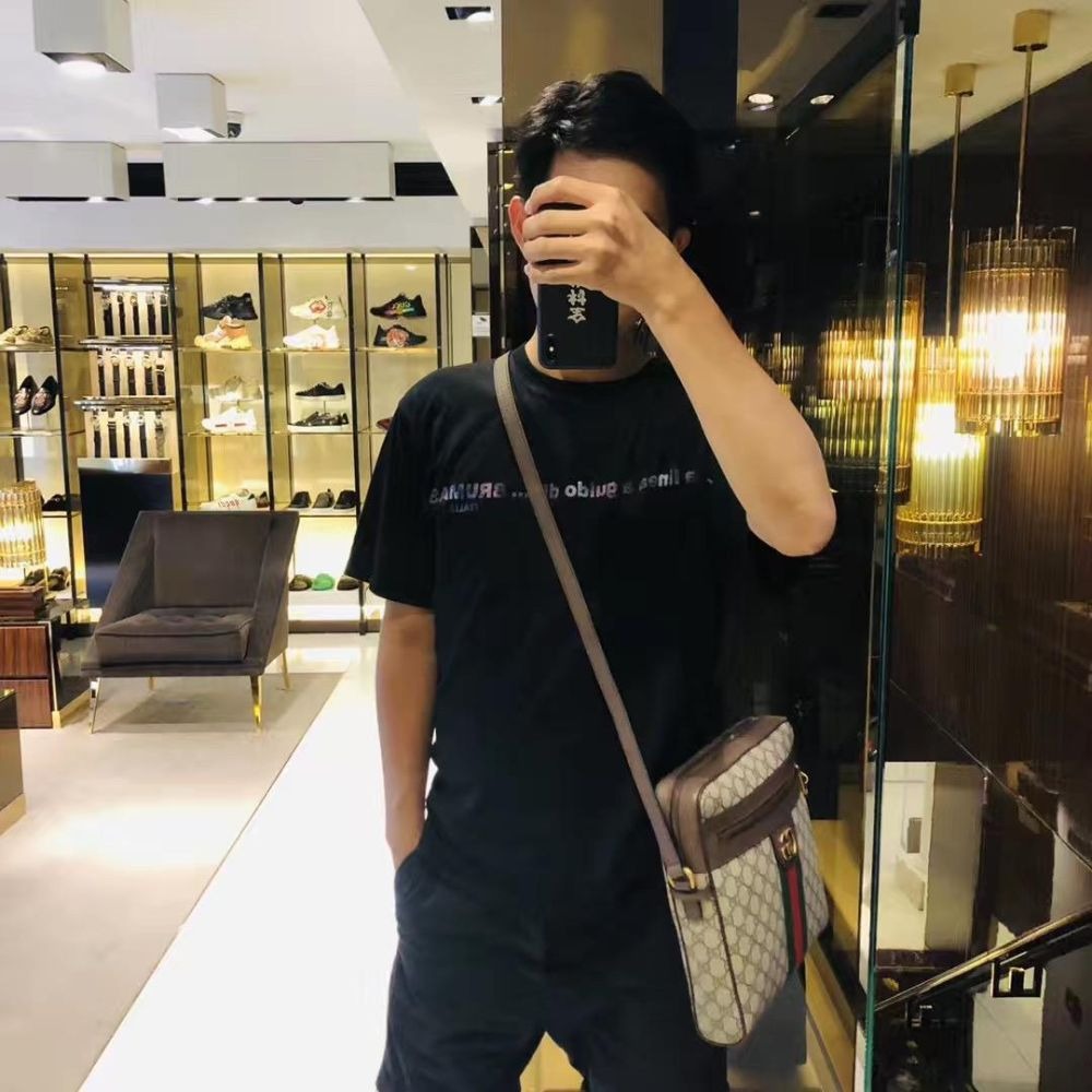 二手99新Gucci古馳男包Ophidia小號/中號GG郵差包休閑單肩斜挎包包547926-細節圖7