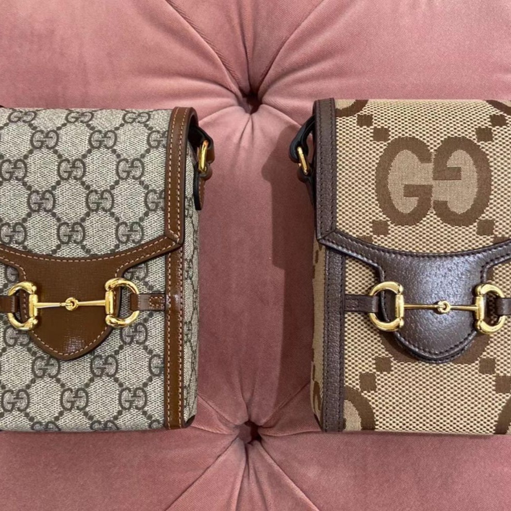 二手99多款可選Gucci古馳男女同款1955馬銜扣手機包斜挎單肩包625615-細節圖3