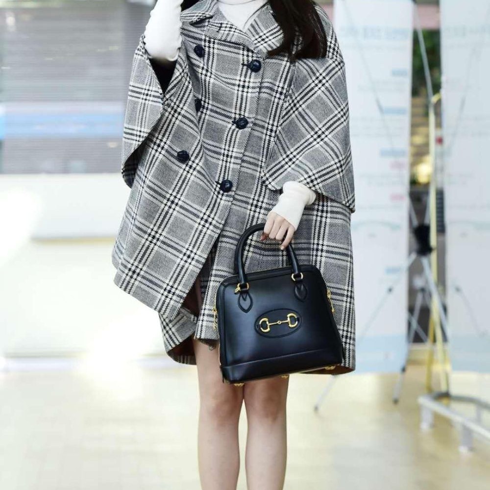 二手99新Gucci古馳新款1955純色馬銜扣徽標手提包單肩包斜挎包多色-細節圖3