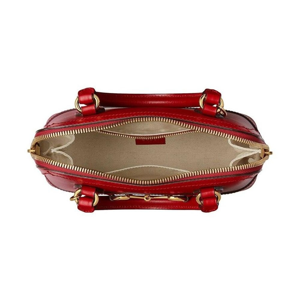 二手99新Gucci古馳新款1955純色馬銜扣徽標手提包單肩包斜挎包多色-細節圖8