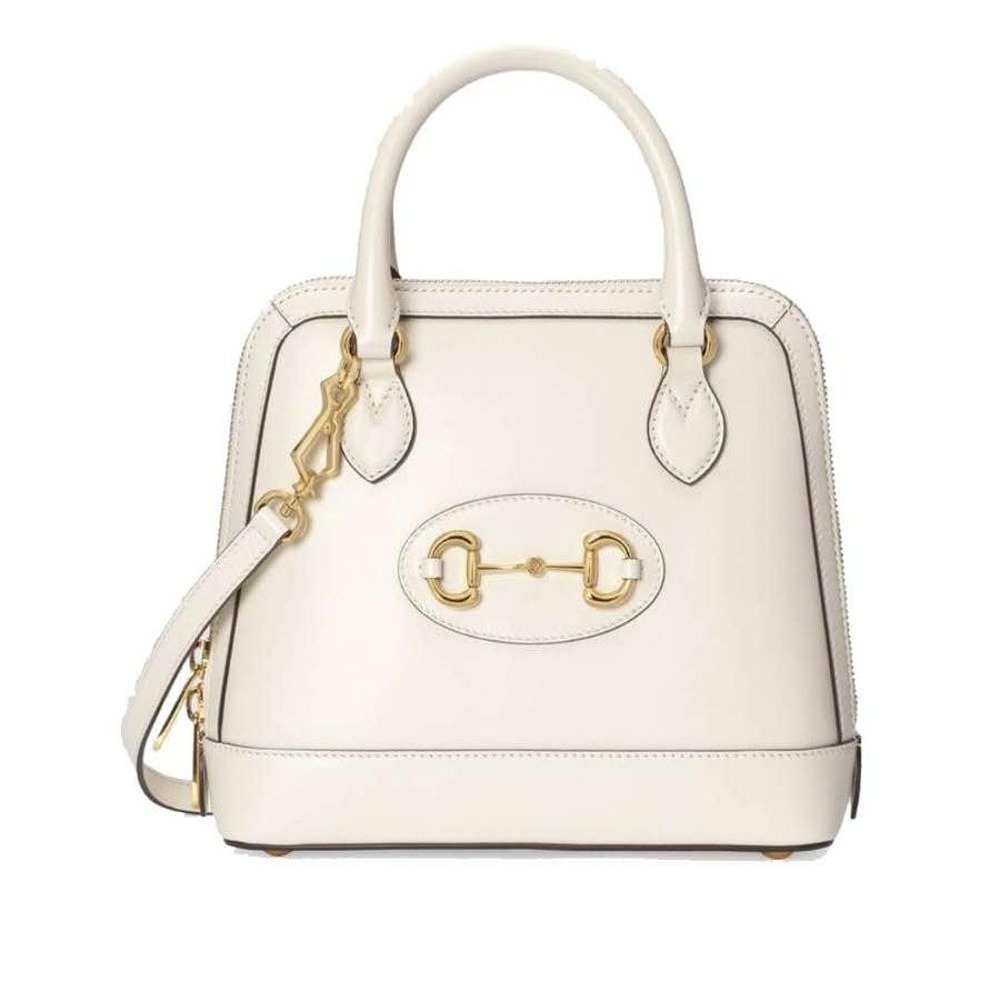 二手99新Gucci古馳新款1955純色馬銜扣徽標手提包單肩包斜挎包多色-細節圖9