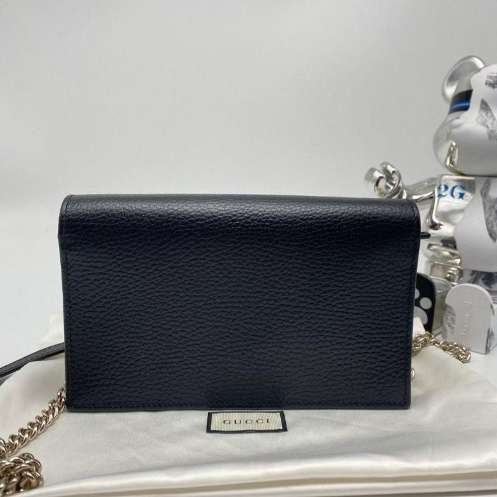 二手gucci黑色woc鏈條包單肩斜挎包-細節圖2