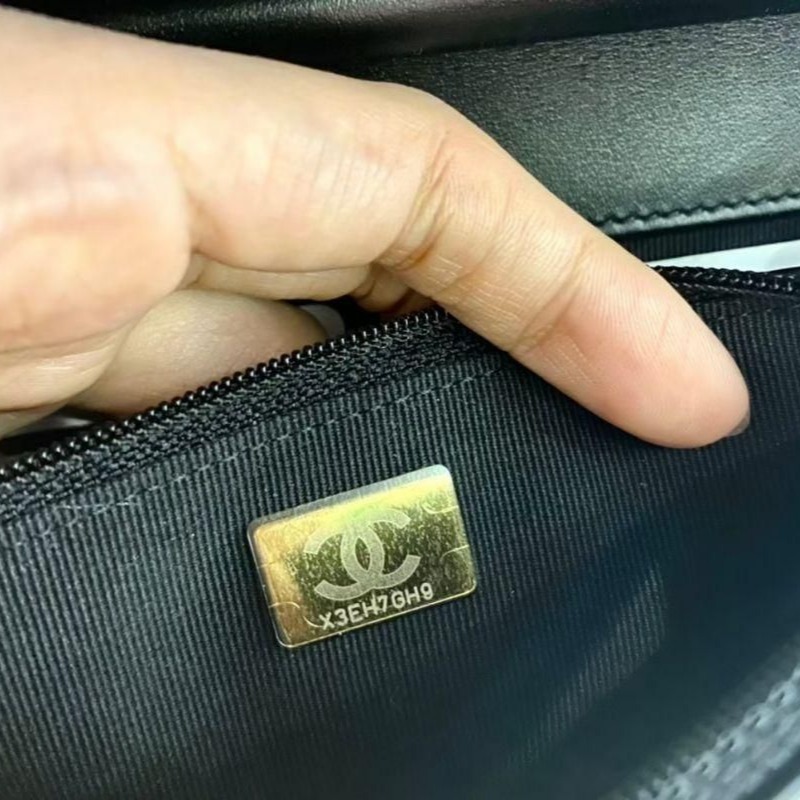 二手Chanel香奈Leboy woc 爆款黑金荔枝紋牛皮鏈條包容量不小超級難買-細節圖5