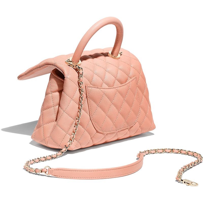 二手Chanel香奈兒女包coco handle 荔枝紋牛皮斜挎包手拎包小號多色-細節圖10