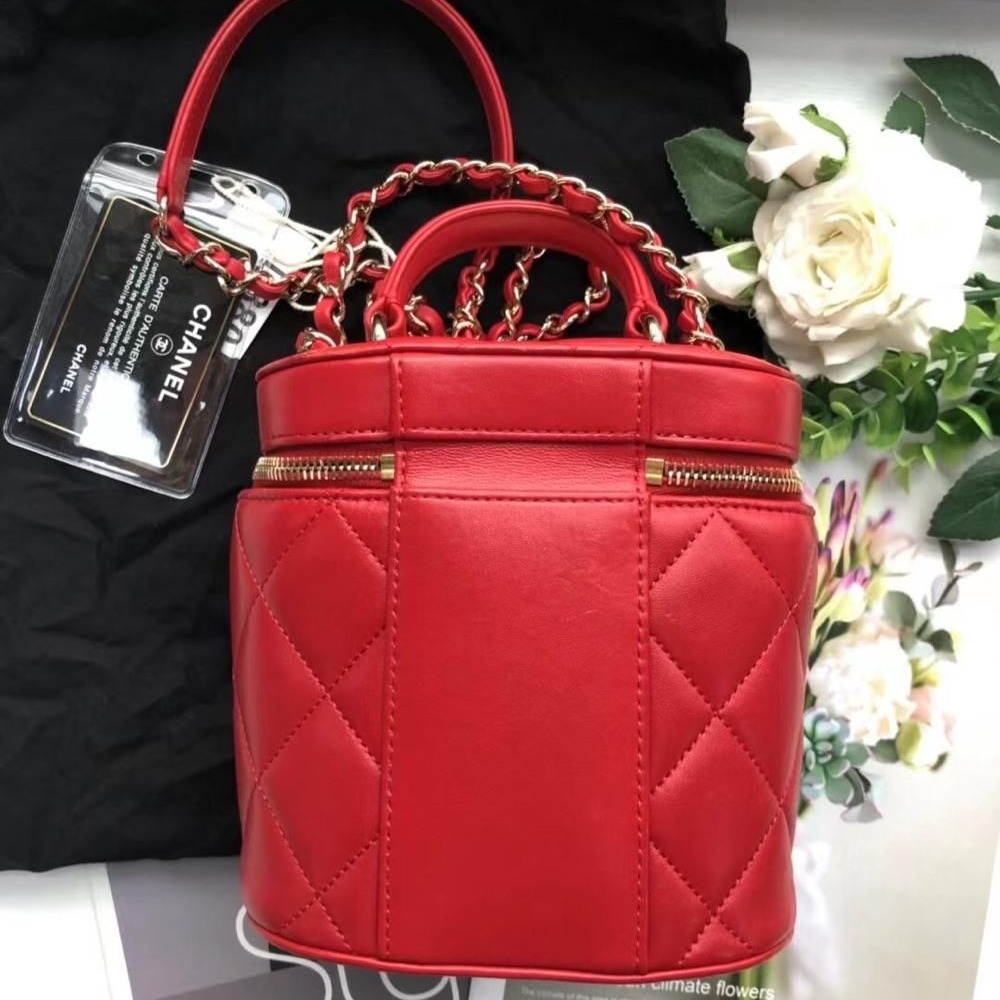 【二手98新】CHANEL香奈兒盒子化妝包-細節圖2